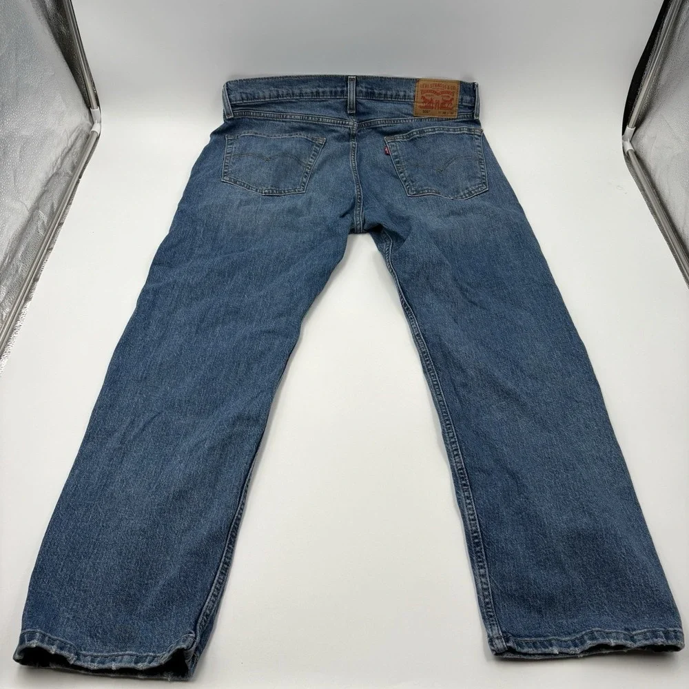 Levi's 505 Mens Jeans 36x30 Regular Fit Straight Leg Blue Denim